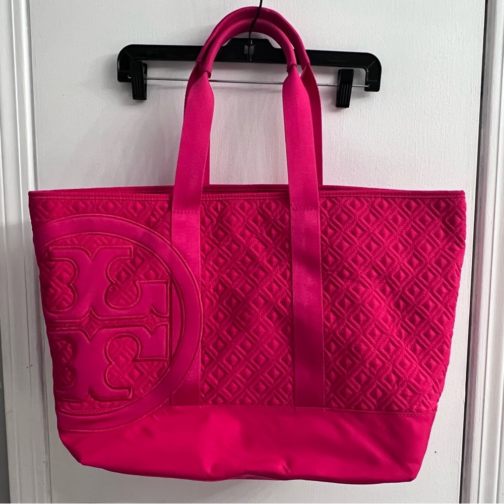 Tory Burch Large Marion Quilted Tote in Island Pink